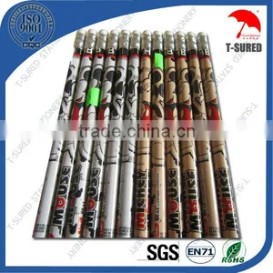 Custom Printed Natural Wood HB Lead Rubber Pencils thumbnail-1