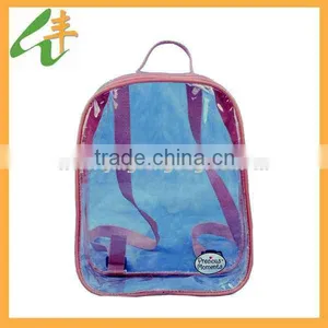 2015 Newest Light Bule Clear Backpack PVC Bag for Kid thumbnail-1