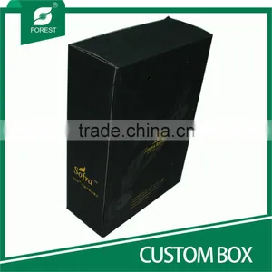 BLACK VARNISHED CARDBOARD CUSTOM BOX FOR PACKING OLIVE OIL thumbnail-2