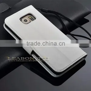 Shenzhen Factory Hot Selling Customs Genuine Leather Cheap Mobile Phone Case for Samsung Galaxy S6 thumbnail-2