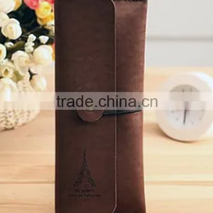 2016 Retrostyle Leather Pencil Case With Flap Cover thumbnail-3