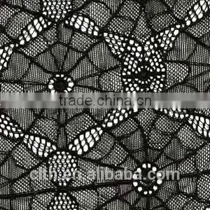 Spider Net Shape Heavy Black Lace Fabric for Women Skirt thumbnail-1
