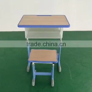Adjustable School Desk and Chair School Furniture School Desk With Bench HXZY045 thumbnail-5