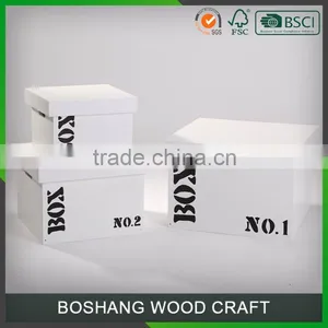 White Packing Box Wholesale Gift Box Wood Box With Lids thumbnail-4