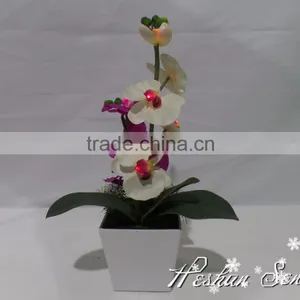 Hot Selling Popular Artificial Plastic Butterfly Orchid With Led Light for New Year Decoration Lighting Flower Bonsai thumbnail-2