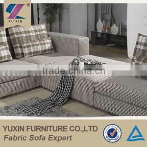 Modern Fabric Plaid Sofa thumbnail-2