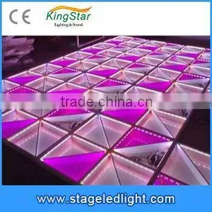 2016 China Cheap Beam Effect DMX 1*1m 3D LED Dance Floor Tile Stage Lighting For Sale Christmas Decorative DJ Disco Party thumbnail-5