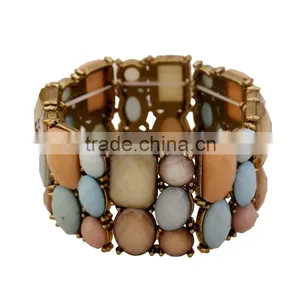 Free Sample New Design Simple Plastic Bangle With Alloy Ornament thumbnail-1