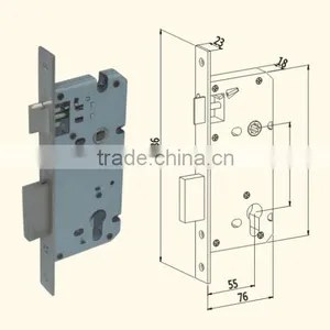 Indian 45mm Backset Pella 2 Point Bolt Mortise Lock Body for Handle Lever Lock thumbnail-4