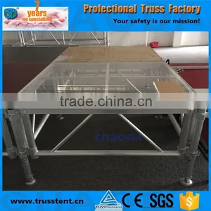 Transparent Clear Lighting White Acrylic Glass Wedding Stage Platform thumbnail-5