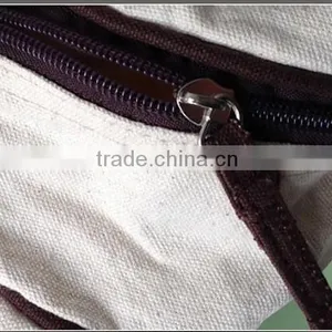 Wholesale Custom High Quality White Large Capacity Sling and Double Shoulders Cotton Canvas Yoga Bag Backpack thumbnail-6