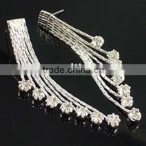 Fashion Earring With Strips and on the End thumbnail-1