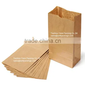 Take Away Fast Food Paper Bag With Square Bottom, High Quality Kraft Paper Bag Without Handle, Custom Printed Kraft Paper Bag thumbnail-1