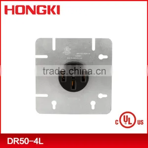 UL CUL 125V/250V 50AMP NEMA 14-50R 3-Pole 4-Wire Grounding Flush Mount Dryer Receptacle thumbnail-1