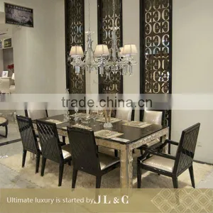 JT14-02 High Quality Modern Mdf Dining Table With Glass Top Designs From JLC Furniture thumbnail-6