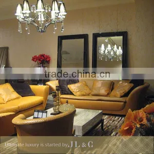 JS10-23 Living Room Furniture Sectional Sofa Full Grain Leather Sofa JL&C Luxury Home Furniture New Sofa Designs thumbnail-1