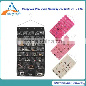 FASHION HANGING FOLDING COSMETIC BAG JEWELRY ORGANIZER BAG thumbnail-1