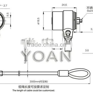 High Safety Cable Anti-theft Lock Notebook thumbnail-5