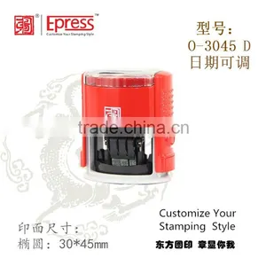 Oval 30*45 Factory Date Code Self Inking Stamp , Rubber Date Time Stamp thumbnail-4