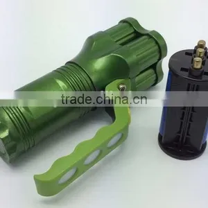 Handle Red Warning Light Design Rechargeable Flashlight thumbnail-2