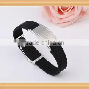 Noproblem P035 Tourmaline Titanium Elastic Silicone Sports Personalized Fitness Power Bracelet thumbnail-1