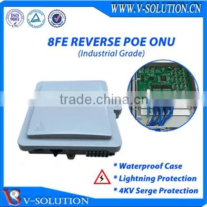 8*10/100Mbps Ethernet Interfaces Reverse PoE ONU Industrial Grade PACPON With Waterproof Thunder Prevention thumbnail-1