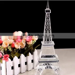Transparent Beautiful Crystal Eiffel Tower For Paris Souvenirs thumbnail-1