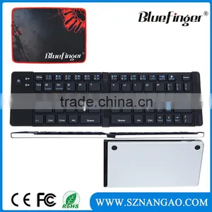 Factory Ultra Slim Mini Wireless Portable Folding Bluetooth Keyboard thumbnail-1