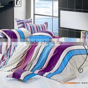 100% Cotton Luxury Design Purple and White Bedding Set Duvet Cover Set Bed Line thumbnail-1