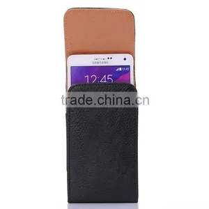 Black Leather Cover Pouch Belt Clip Case for Samsung Galaxy S5 S6 I9082 thumbnail-1
