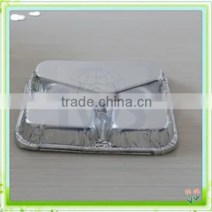 Disposable 3 Compartments Aluminum Foil Food Tray With Lid thumbnail-3