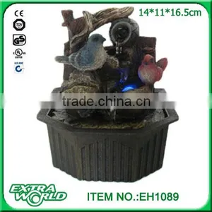 Home Decorative Small Fountain With Bird Drinking Water thumbnail-1