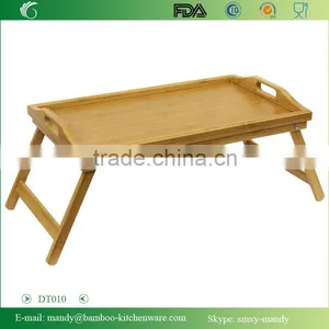 DT010 Bamboo Breakfast Desk With Foldable Legs, Breakfast Tray thumbnail-1
