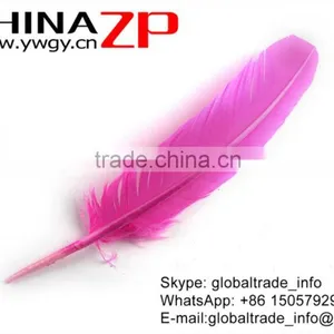 ZPDECOR Crafts Factory Wholesale High Quality Dyed Pink Solid Color Turkey Feather for Sale thumbnail-3