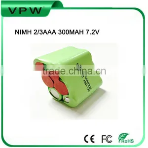 Rechargeable 2/3AAA 300mAh 7.2V Remote Airplane Ni-Mh Battery thumbnail-1
