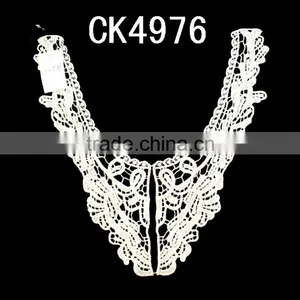New Design White Cotton Lace Fabric Cotton Embroidery Lace for Dress thumbnail-3