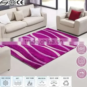 2016 Hot Sale Purple Abstract Silk Shaggy Carpet Carpets Flooring Carpet Prices thumbnail-1