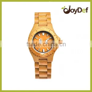 New Unisex Women Men Classic Watches Women Roman Number Quartz Watches Retro Wooden PU Leather Wristwatches thumbnail-1