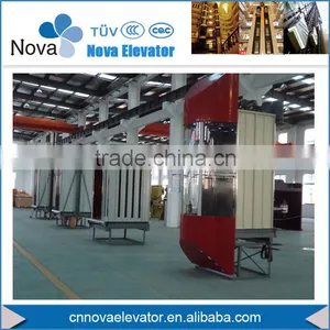 Gearless Traction Machine Drive Sightseeing Elevator, 800-1000kg,1.0m/s-1.75m/s thumbnail-1