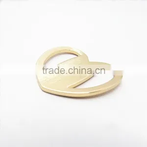 Heart Shape Light Gold Color Metal Belt Buckle thumbnail-5