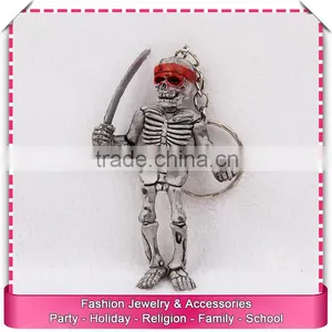 Custom Metal Keychains for Men, Skull Shaped Keychains Personalized thumbnail-5