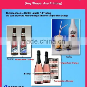 Color Changing Bottle Label With Customized Shape and Printing thumbnail-1