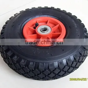3.00-4 Pneumatic Wheel Inflatable Tyre 10 Inches Air Wheel Pneumatic Tyre for Tool Cart thumbnail-1