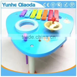 Wooden Musical Percussion Instruments Blue Triangle Table Xylophone Drum Symbol Noisy /educational Wooden Toy/ thumbnail-5