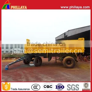 2 Axles 3Axles Mini Box Hydraulic Dump Trailer With Tractor Towing Drawbar thumbnail-5