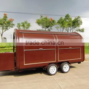 China Snack Sale Food Cart Three Sides Window Food Cart Towable Food Cart for Sale thumbnail-6