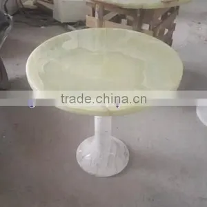 A GRADE LIGHT GREEN ONYX TABLE TOPS COLLECTION thumbnail-2
