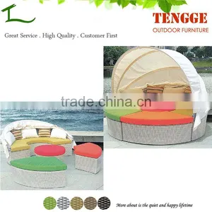 YH-8039B Rattan Sofa Bed Product Rattan Round Outdoor Furniture thumbnail-2
