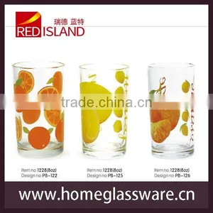 2014 Latest New Fresh Fruits Decal Design of Whisky Glass Cup/Glass Cup thumbnail-1
