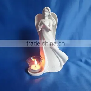 Porcelain White Angel Candle Holder thumbnail-1